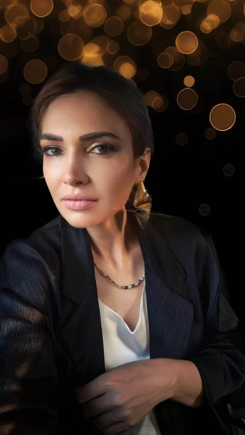 Alina Tomșa, portrait in a black blazer